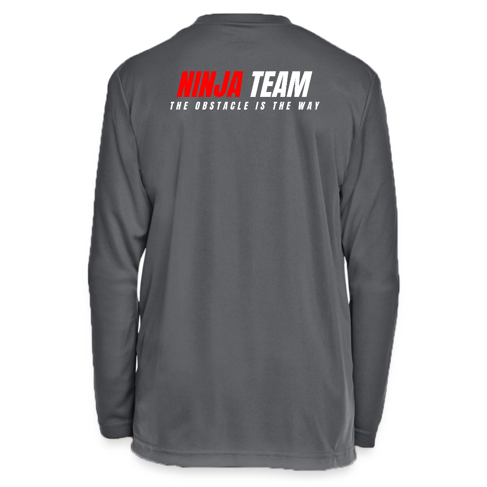 Ninja Team -  Youth Long Sleeve Performance T-shirt - graphite