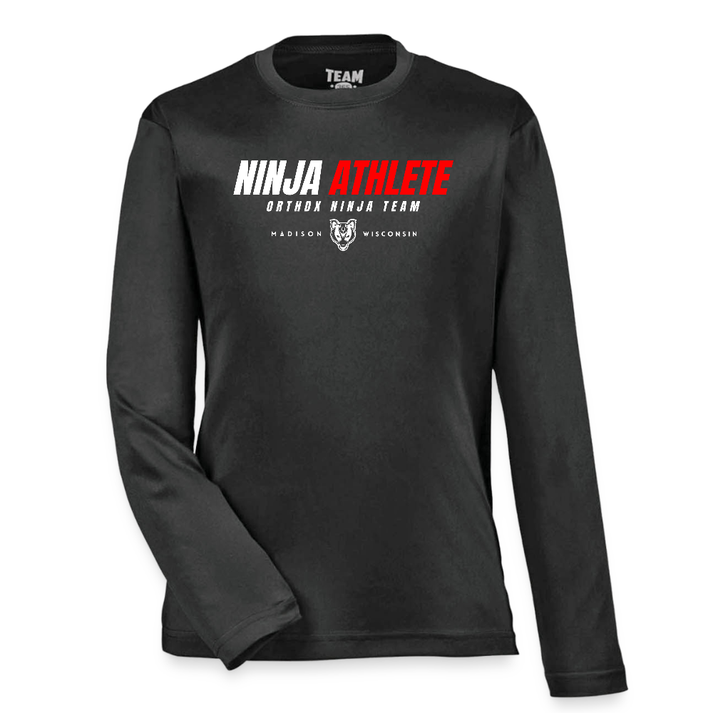 Ninja Team -  Youth Long Sleeve Performance T-shirt - black