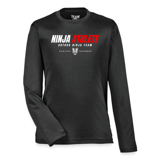 Ninja Team -  Youth Long Sleeve Performance T-shirt - black