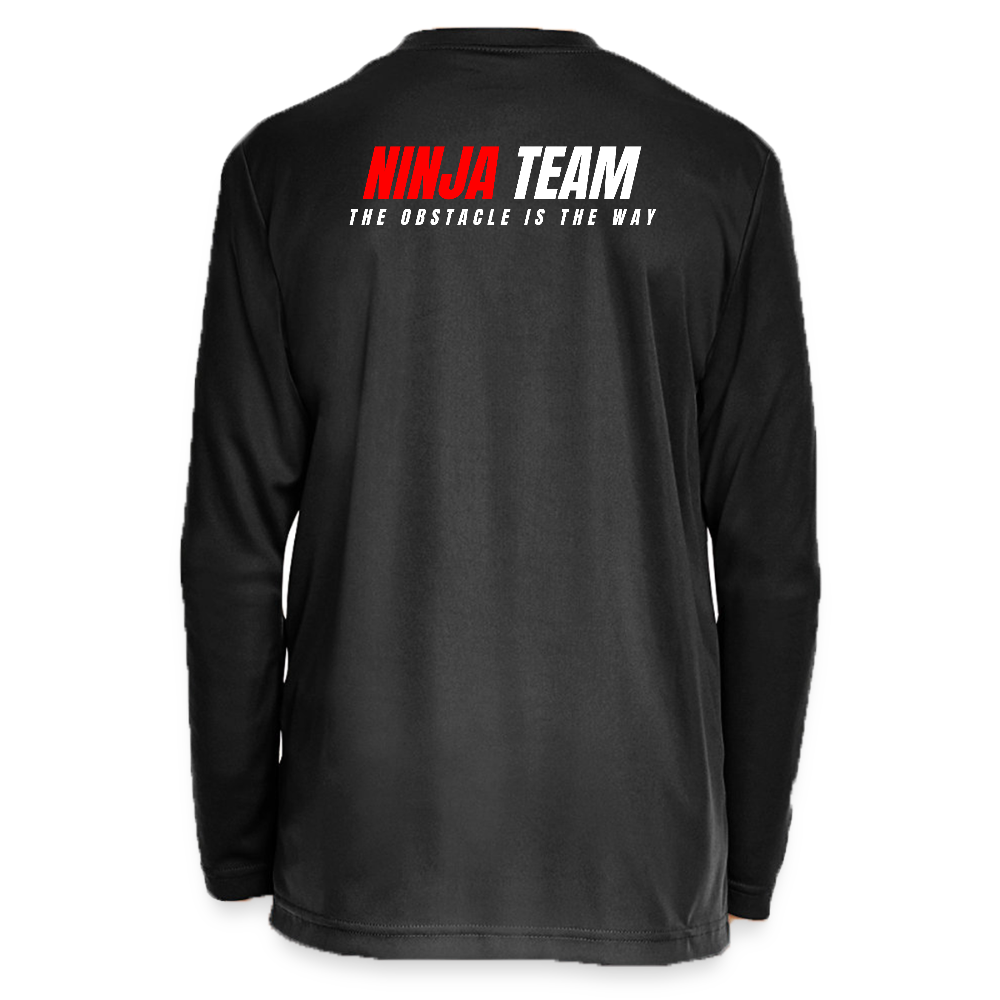 Ninja Team -  Youth Long Sleeve Performance T-shirt - black
