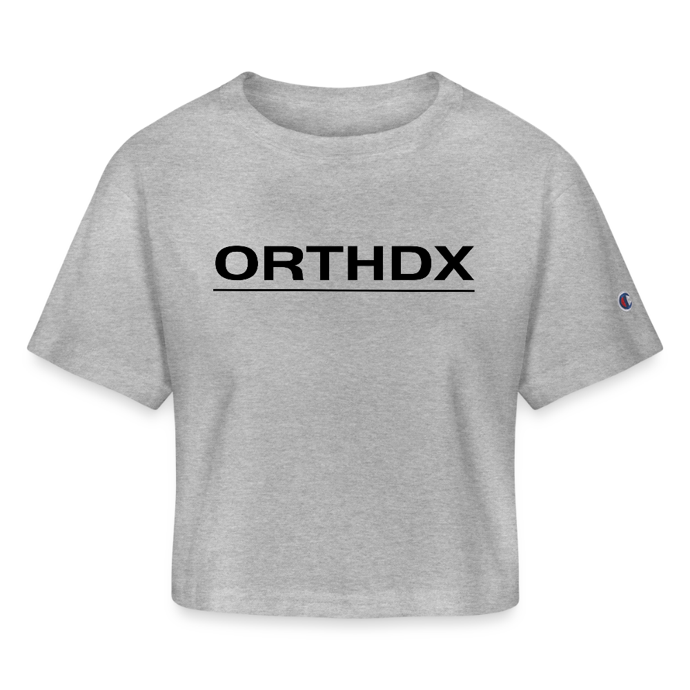 ORTHDX Classic - Champion Women’s Cropped T-Shirt - heather gray