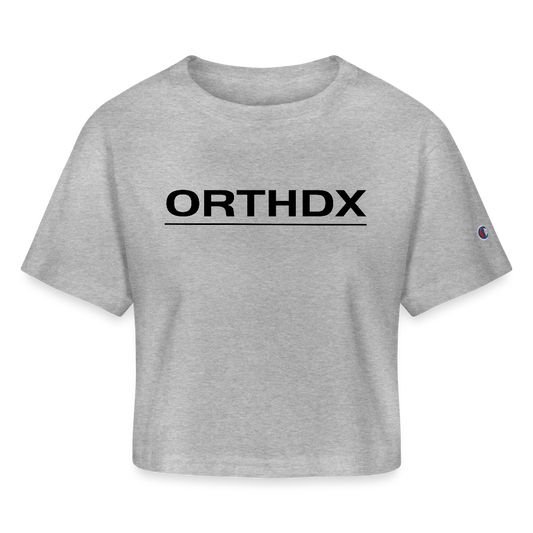 ORTHDX Classic - Champion Women’s Cropped T-Shirt - heather gray