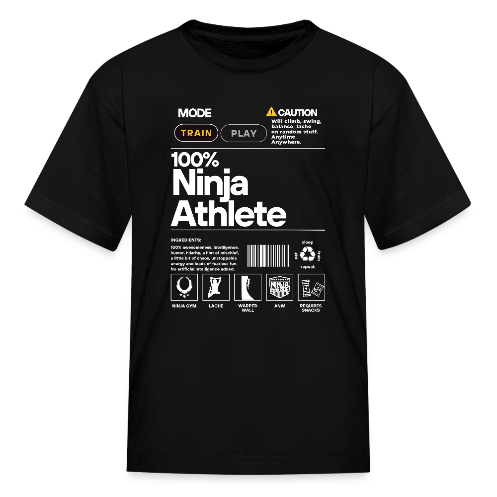 100% Ninja Athlete - Kids' T-Shirt - black