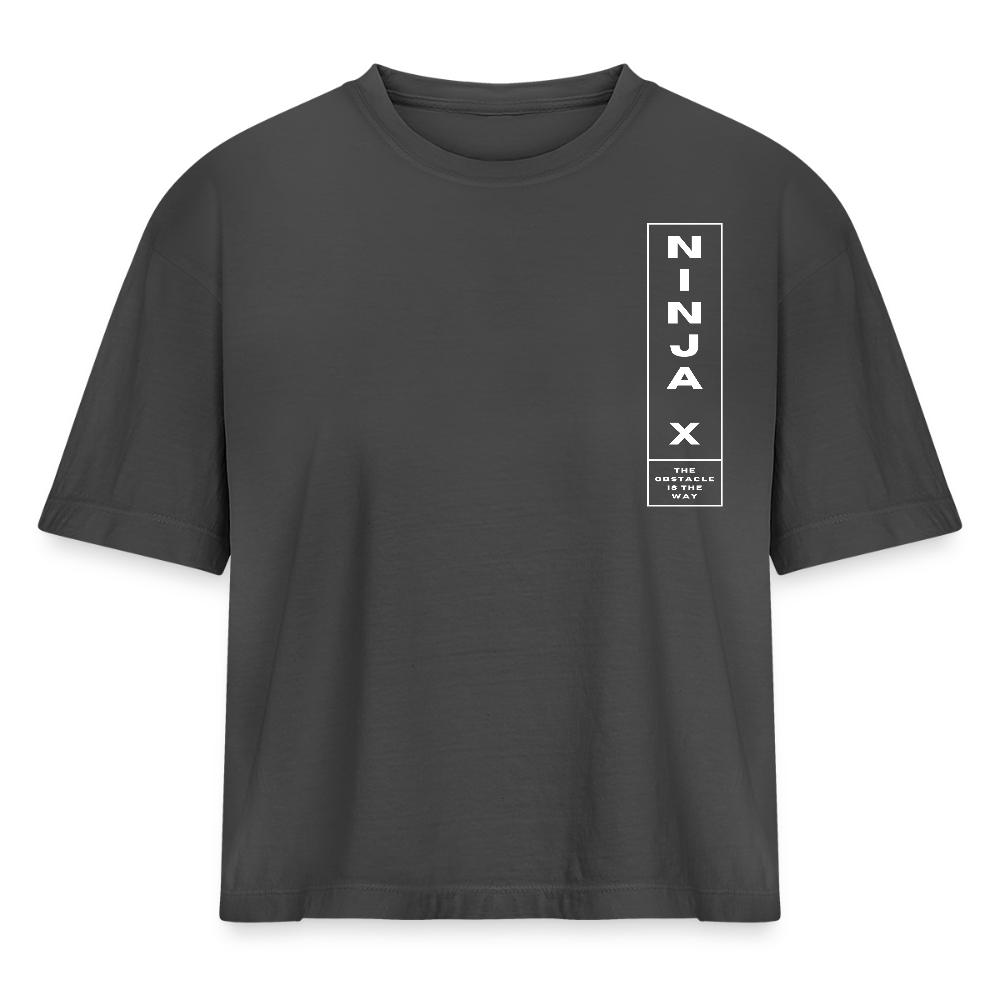 100% Ninja Athlete - Women's Heavyweight Cropped T-Shirt - anthracite grey