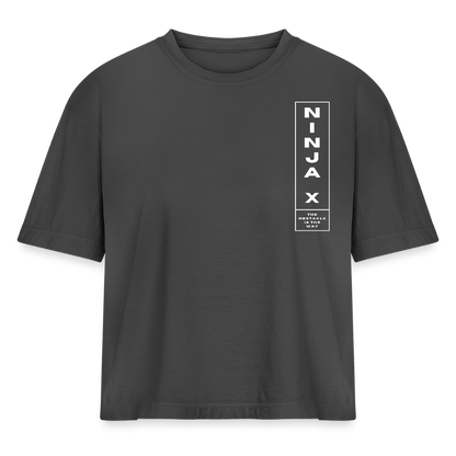 100% Ninja Athlete - Women's Heavyweight Cropped T-Shirt - anthracite grey