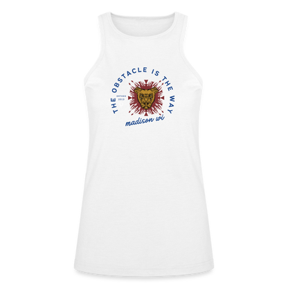 The Obstacle is the Way -  Soft Racerneck Tank - white