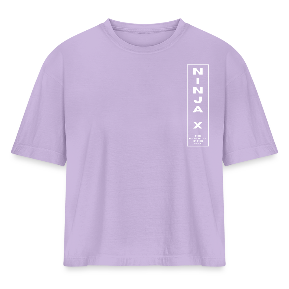100% Ninja Athlete - Women's Heavyweight Cropped T-Shirt - lavender