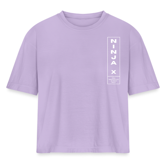 100% Ninja Athlete - Women's Heavyweight Cropped T-Shirt - lavender