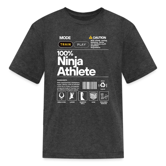 100% Ninja Athlete - Kids' T-Shirt - heather black