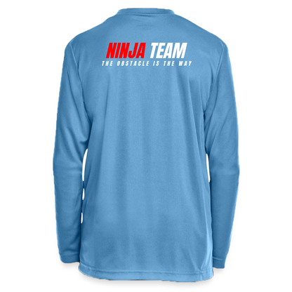 Ninja Team -  Youth Long Sleeve Performance T-shirt - light blue