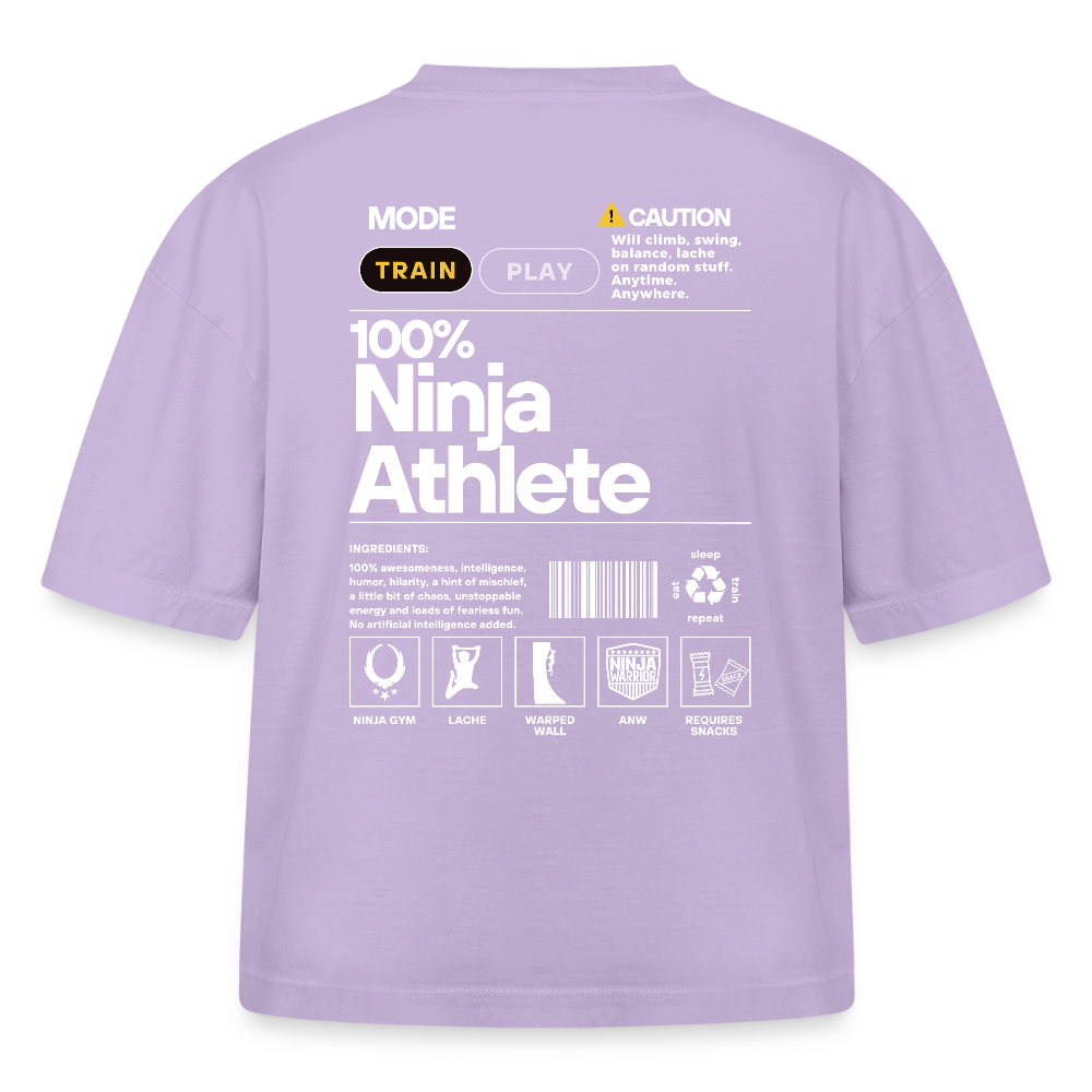 100% Ninja Athlete - Women's Heavyweight Cropped T-Shirt - lavender