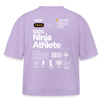 100% Ninja Athlete - Women's Heavyweight Cropped T-Shirt - lavender