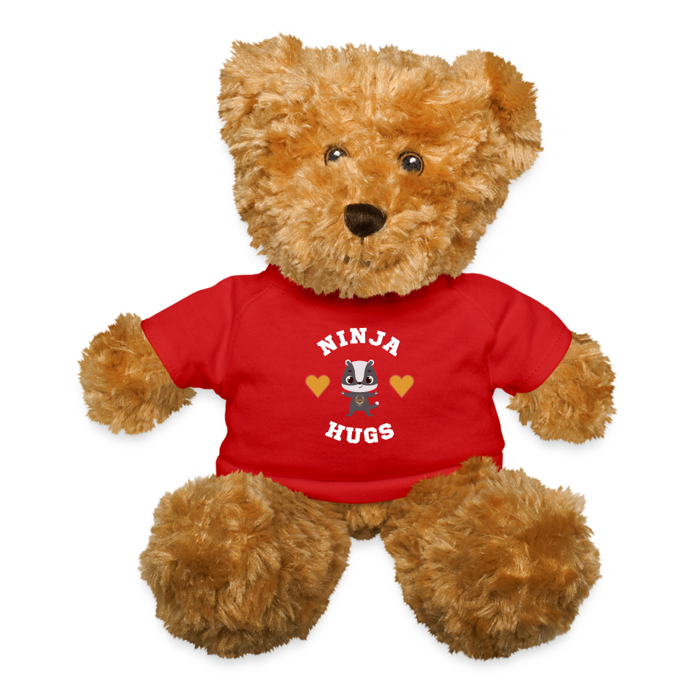 Ninja Hugs - Ninja Bear - red