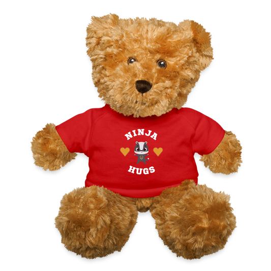 Ninja Hugs - Ninja Bear - red