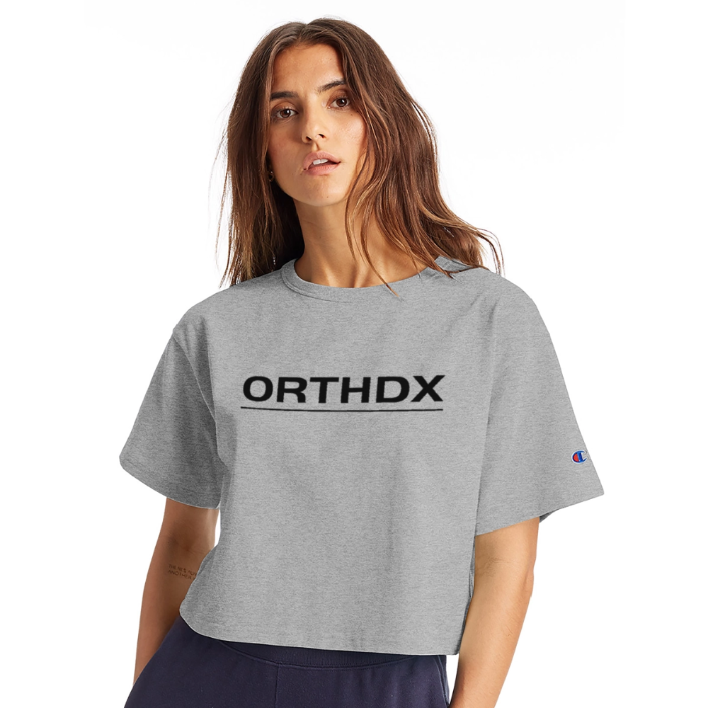 ORTHDX Classic - Champion Women’s Cropped T-Shirt - heather gray