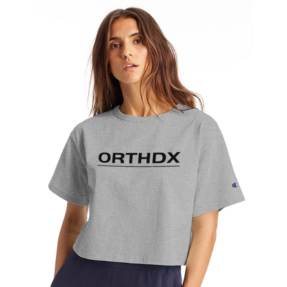 ORTHDX Classic - Champion Women’s Cropped T-Shirt - heather gray