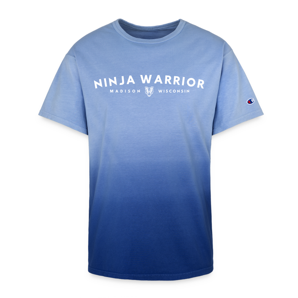 Ninja Warrior - Madison Champion Dip Dye T-shirt - royal ombre