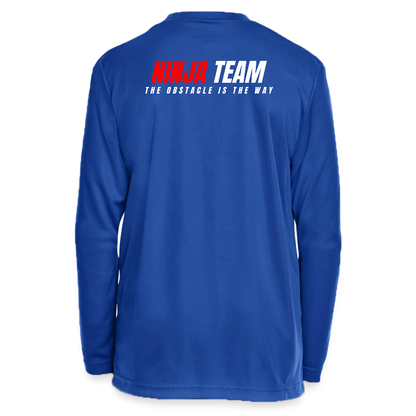 Ninja Team -  Youth Long Sleeve Performance T-shirt - royal blue