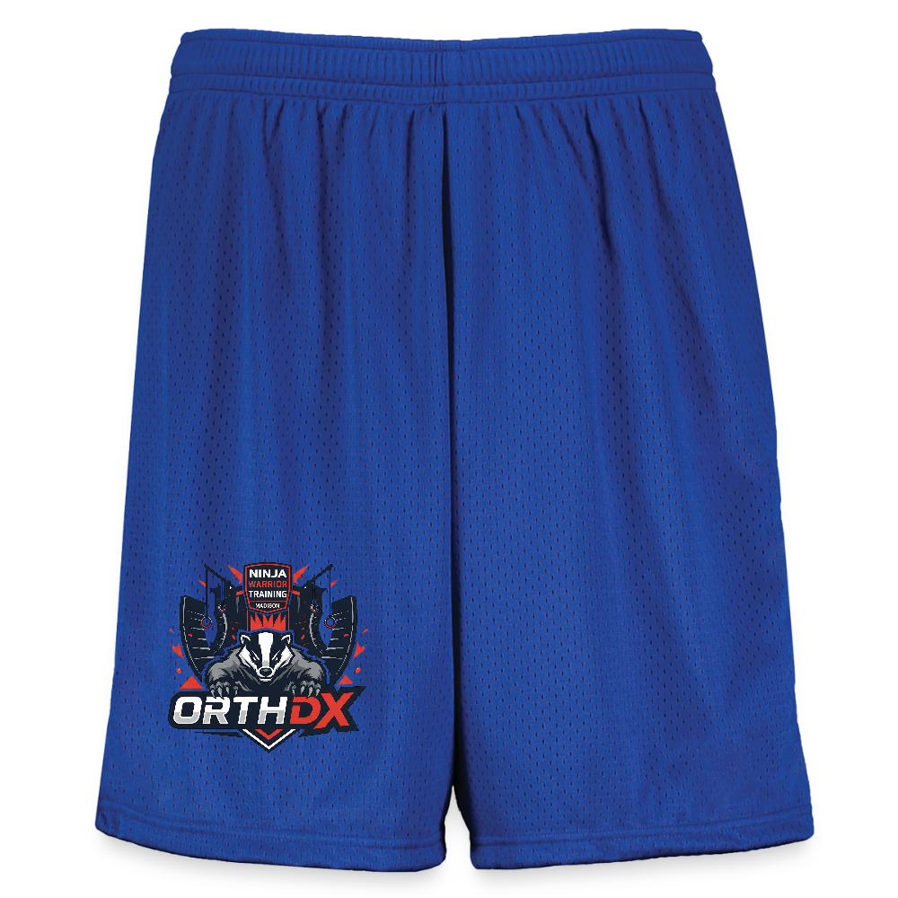 Ninja Badger  Youth Mesh Short - royal blue