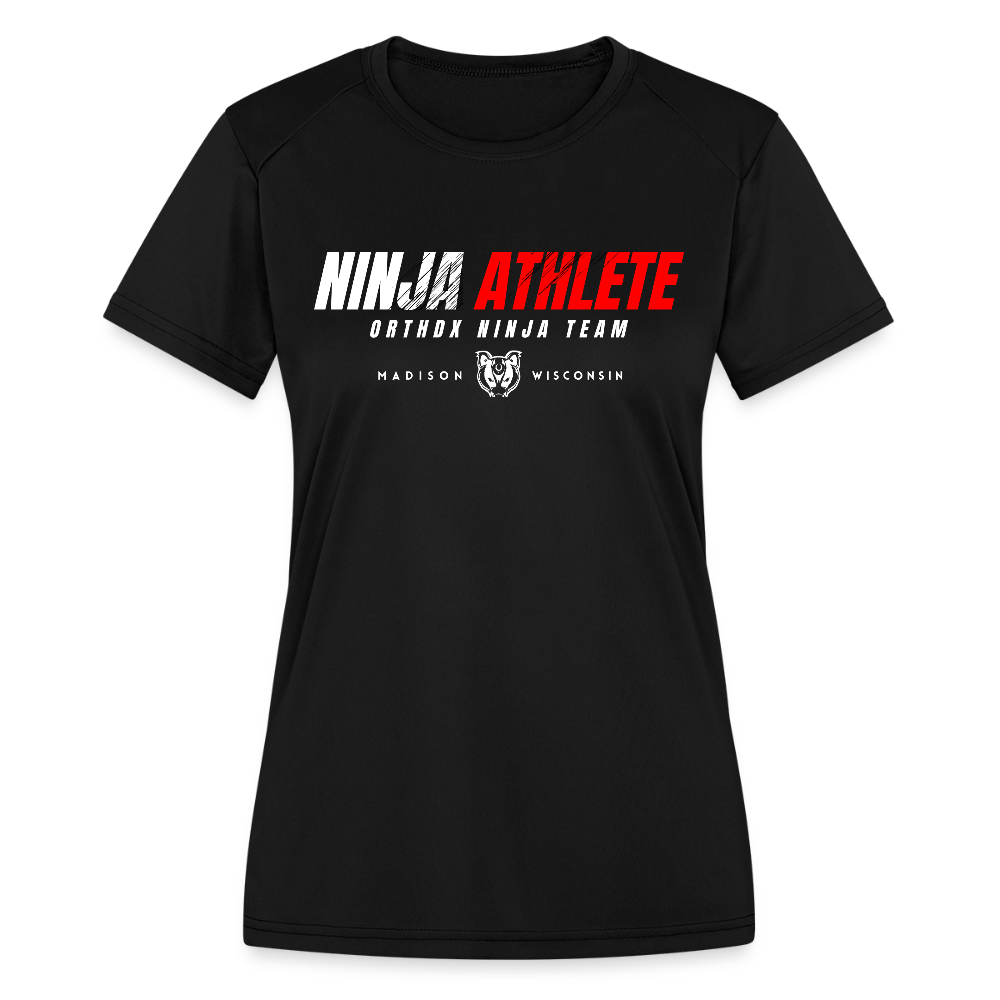 Ninja Team  *Lines* -  Women's Moisture Wicking Performance T-Shirt - black