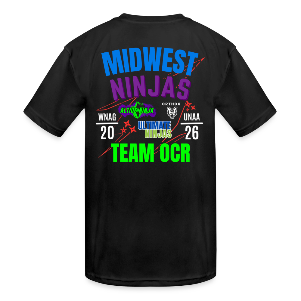 WNAG Team OCR 2026 - Kids' Moisture Wicking Performance T-Shirt - black