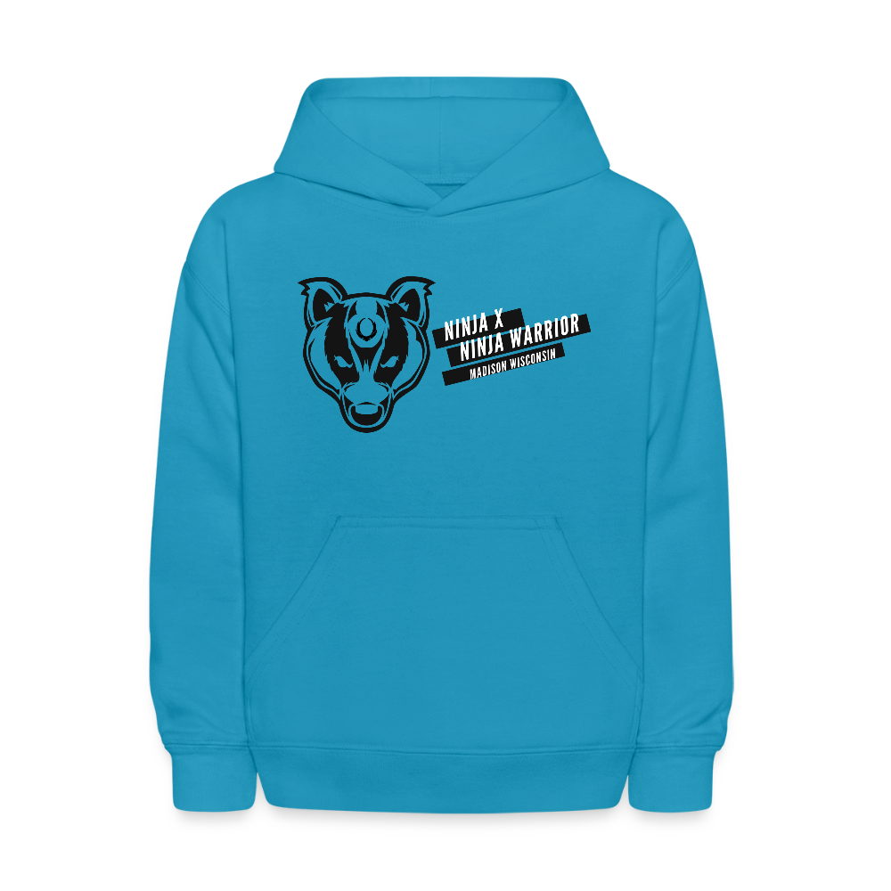 Ninja X Badger - Kids' Hoodie - turquoise