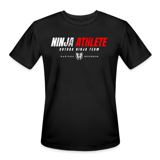 Ninja Team *Lines* -  Men’s Moisture Wicking Performance T-Shirt - black