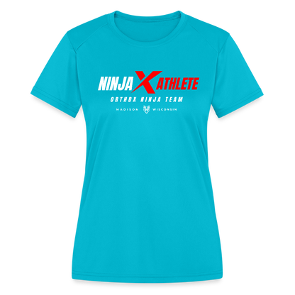 Ninja Team - Women's Moisture Wicking Performance T-Shirt - turquoise