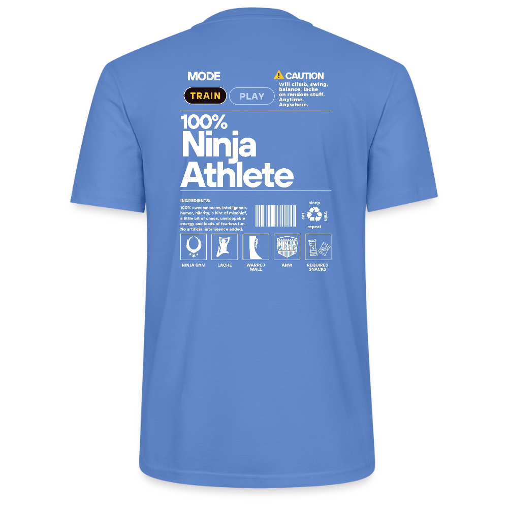 100% Ninja Athlete -  Unisex Organic T-Shirt - bright blue