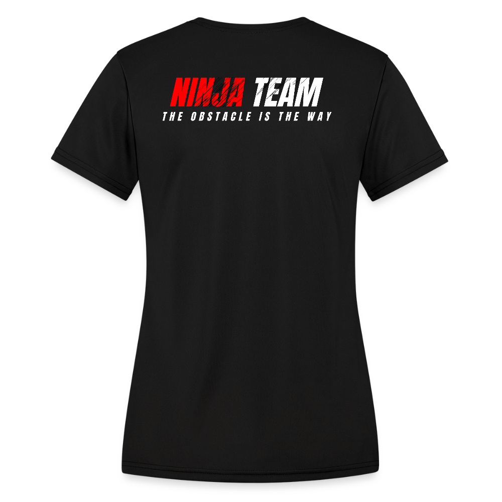 Ninja Team  *Lines* -  Women's Moisture Wicking Performance T-Shirt - black