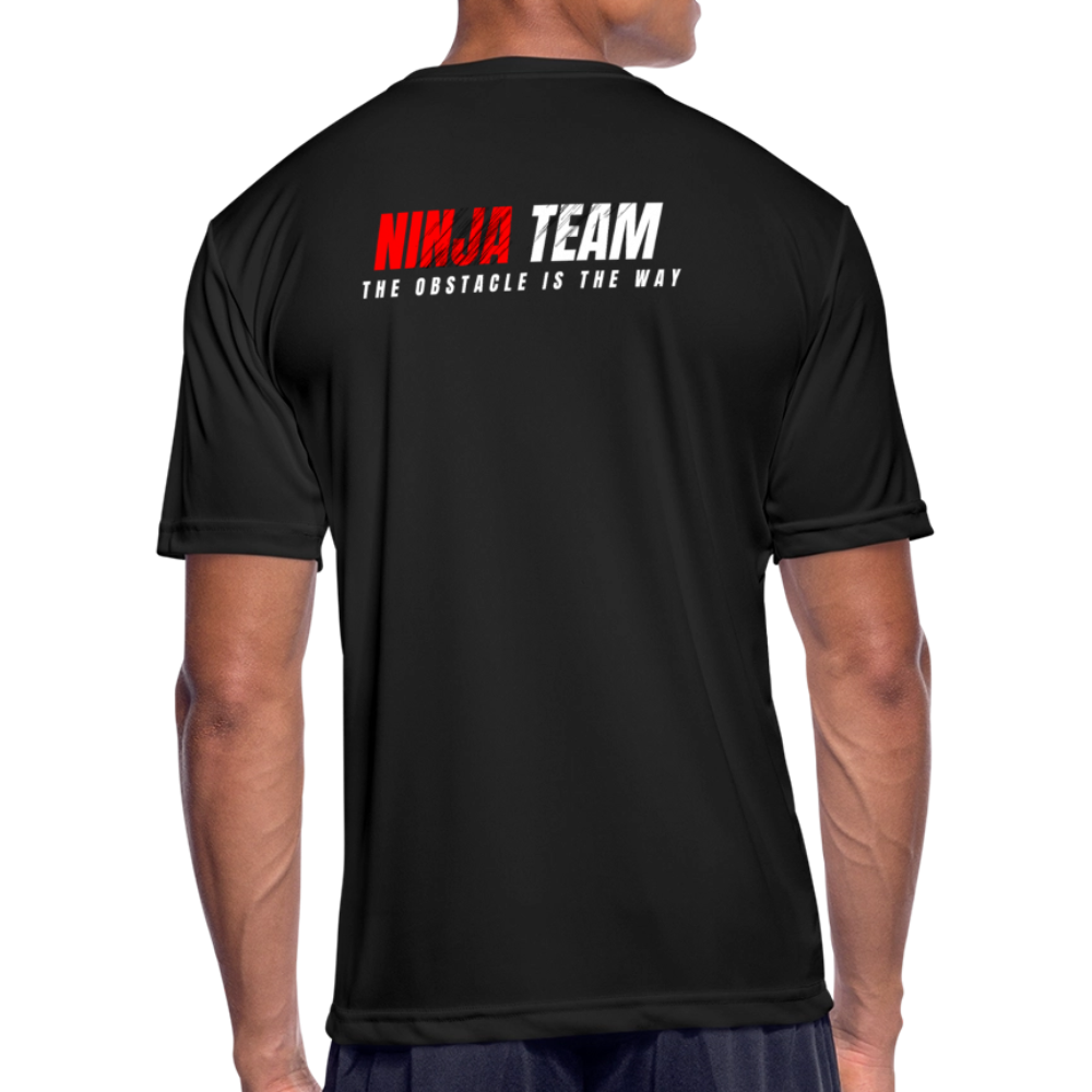 Ninja Team *Lines* -  Men’s Moisture Wicking Performance T-Shirt - black