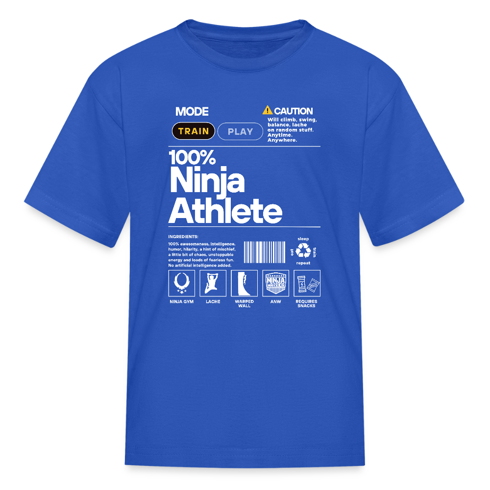 100% Ninja Athlete - Kids' T-Shirt - royal blue