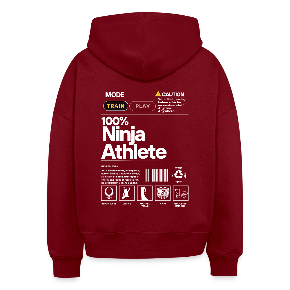 100% Ninja Athlete - Women's Organic Hoodie - burgundy