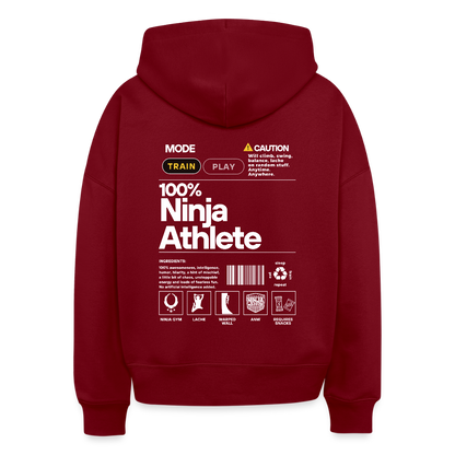 100% Ninja Athlete - Women's Organic Hoodie - burgundy