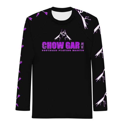 Chow Gar Rash Guard (Black Purple White)