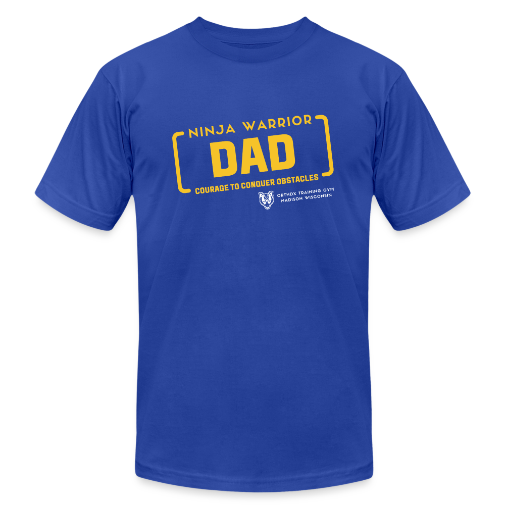 Ninja Warrior Dad - Jersey T-Shirt by Bella + Canvas - royal blue