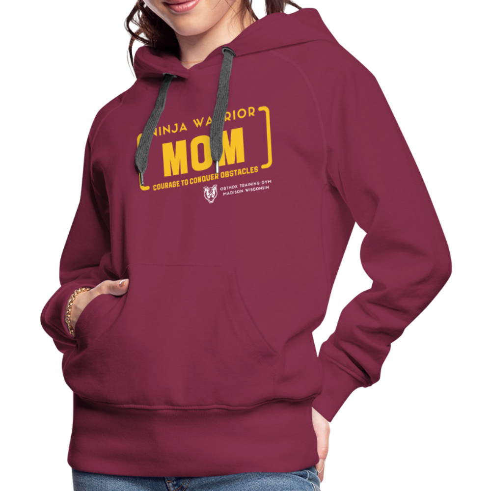 Ninja Warrior Mom - Women’s Premium Hoodie - burgundy