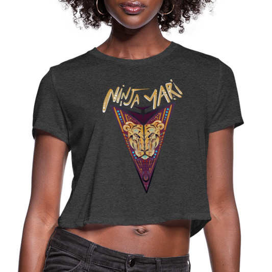 Ninja Yari - Women's Cropped T-Shirt - deep heather