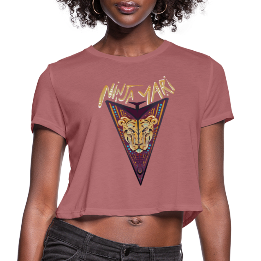Ninja Yari - Women's Cropped T-Shirt - mauve