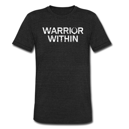 WARRIOR WITHIN Unisex Tri-Blend T-Shirt - heather black
