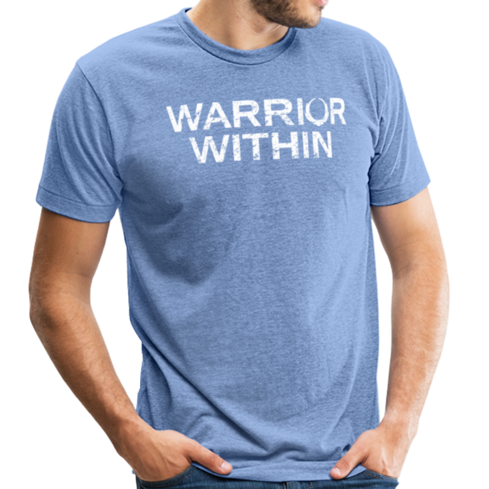 WARRIOR WITHIN Unisex Tri-Blend T-Shirt - heather Blue