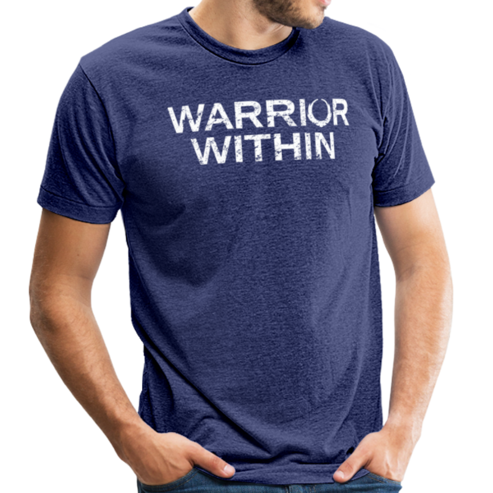 WARRIOR WITHIN Unisex Tri-Blend T-Shirt - heather indigo