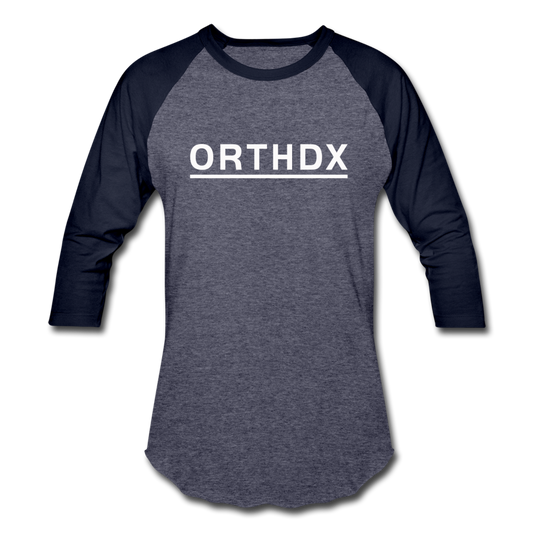 ORTHDX Baseball T-Shirt - heather blue/navy