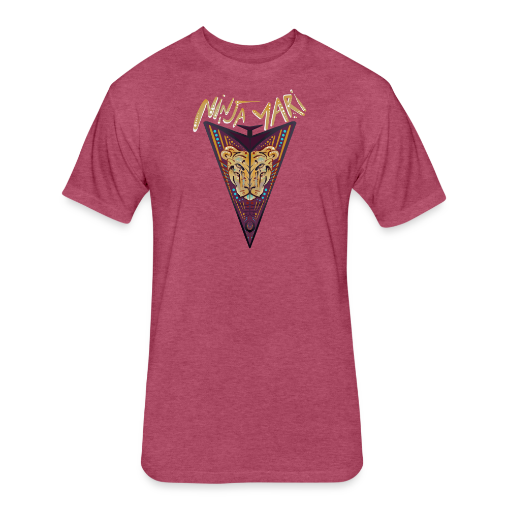 Ninja Yari - Men's Fitted T-Shirt - heather burgundy