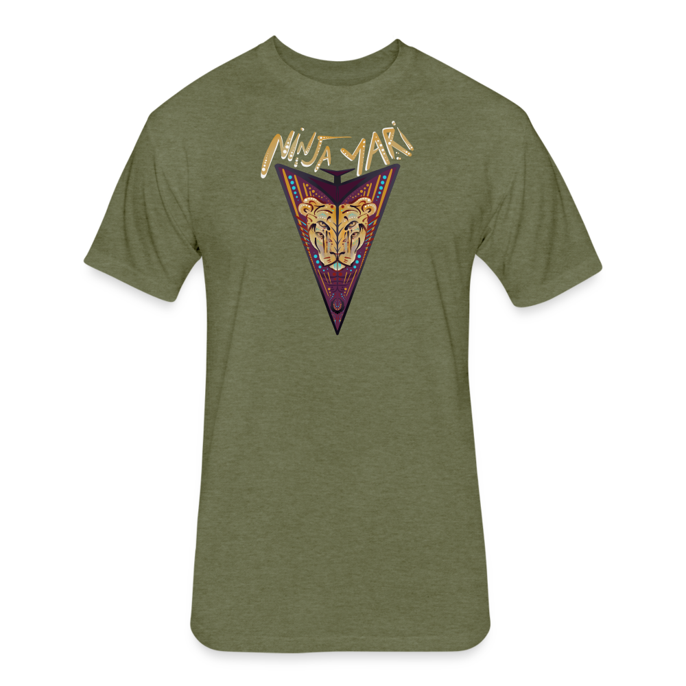 Ninja Yari - Men's Fitted T-Shirt - heather military green
