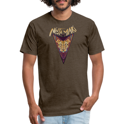 Ninja Yari - Men's Fitted T-Shirt - heather espresso
